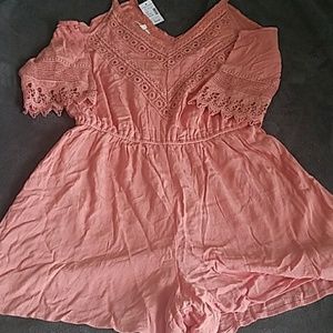 NWT coral romper